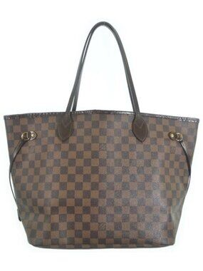 Louis Vuitton Damier Neverfull MM Tote Bag Brown